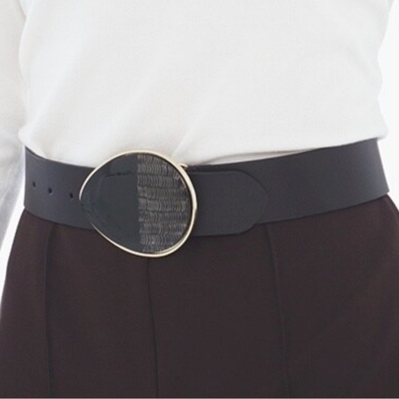 Chico’s Cameron Boho Genuine Leather Brown Belt Size Large New With Tags - Picture 1 of 11